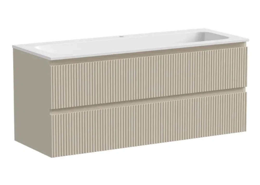 Тумба подвесная SANCOS Snob T 1195х445х500, c двумя ящиками оснащенными доводчиками, Beige Soft, арт.SNT120CE