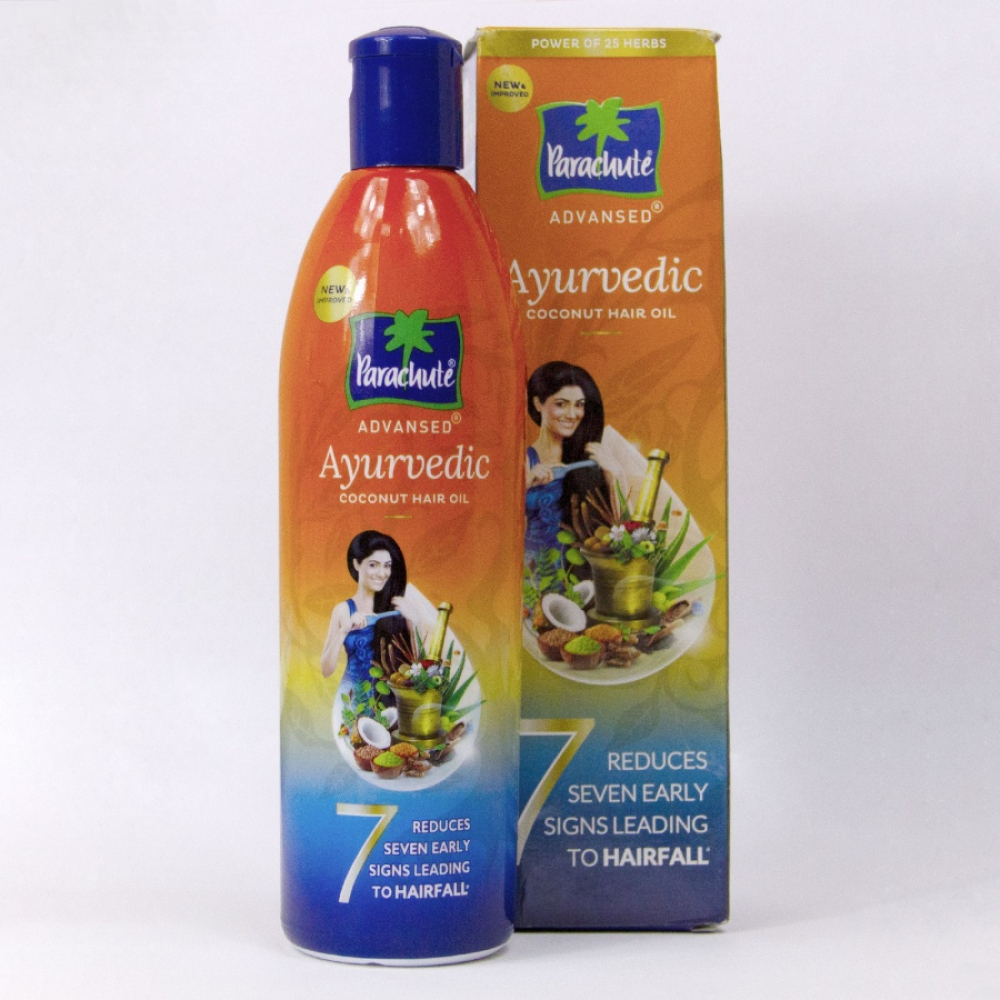 PARACHUTE ADVANSED Ayurvedic hair oil Аюрведическое  масло для волос 180мл