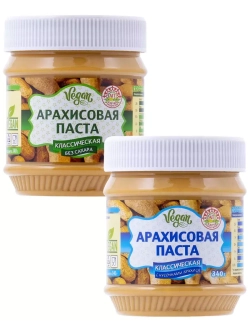 Арахисовая паста Классическая ассорти вкусов 340 г * 2 шт