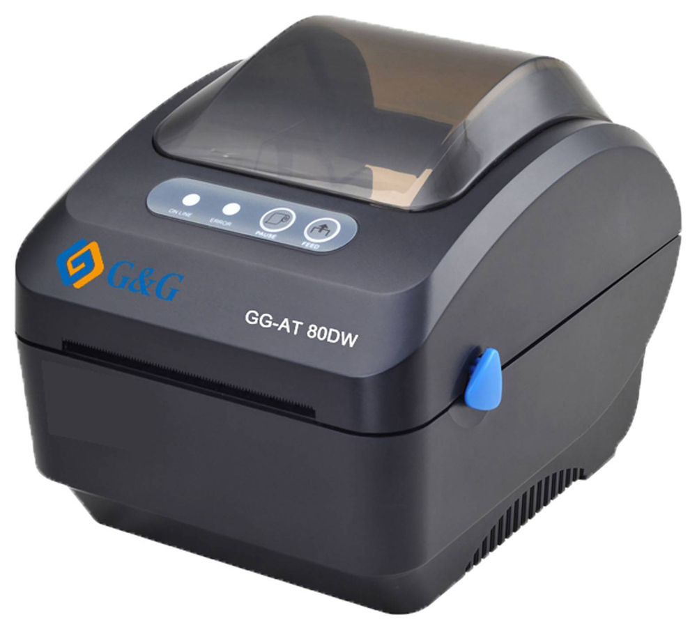 Термопринтер G&G GG-AT-80DW-W Монохромный  термопечатный  / 203x203dpi/ Wi-fi /  Черный/  (GG-AT-80DW-W)
