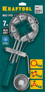KRAFTOOL ВС-70 7 м, Ременная струбцина (32207-2)