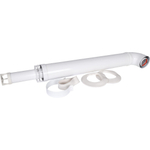 ROMMER Комплект дымохода АНТИЛЕД 60/100 - 1000мм (Baxi (кроме ECO Nova/Classic), Viessmann, Kiturami, Mizudo, Beretta, Oasis, Wolf, Tiberis, DeDietrich) хомут в комплекте