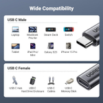 Кабель USB C 3.1 Gen2- USB C, 10Gbps, 5A, 100W, 1m удлинитель UGREEN 30205