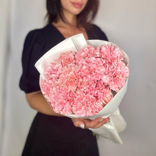 Букет ажурных розовых диантусов (гвоздика) 11 шт