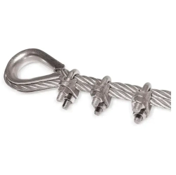 Зажим 3 мм для троса 10 шт, крепление для троса из оцинкованной стали