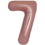 Шар фольгированный Цифра 7 101 см (Розовое Золото)