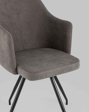 Стул Suri вращающийся шеннил серо-коричневый