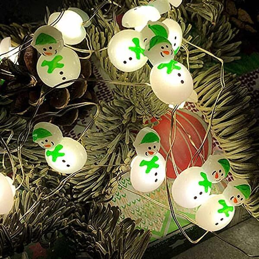 Гирлянда светодиодная Снеговик, 2 м