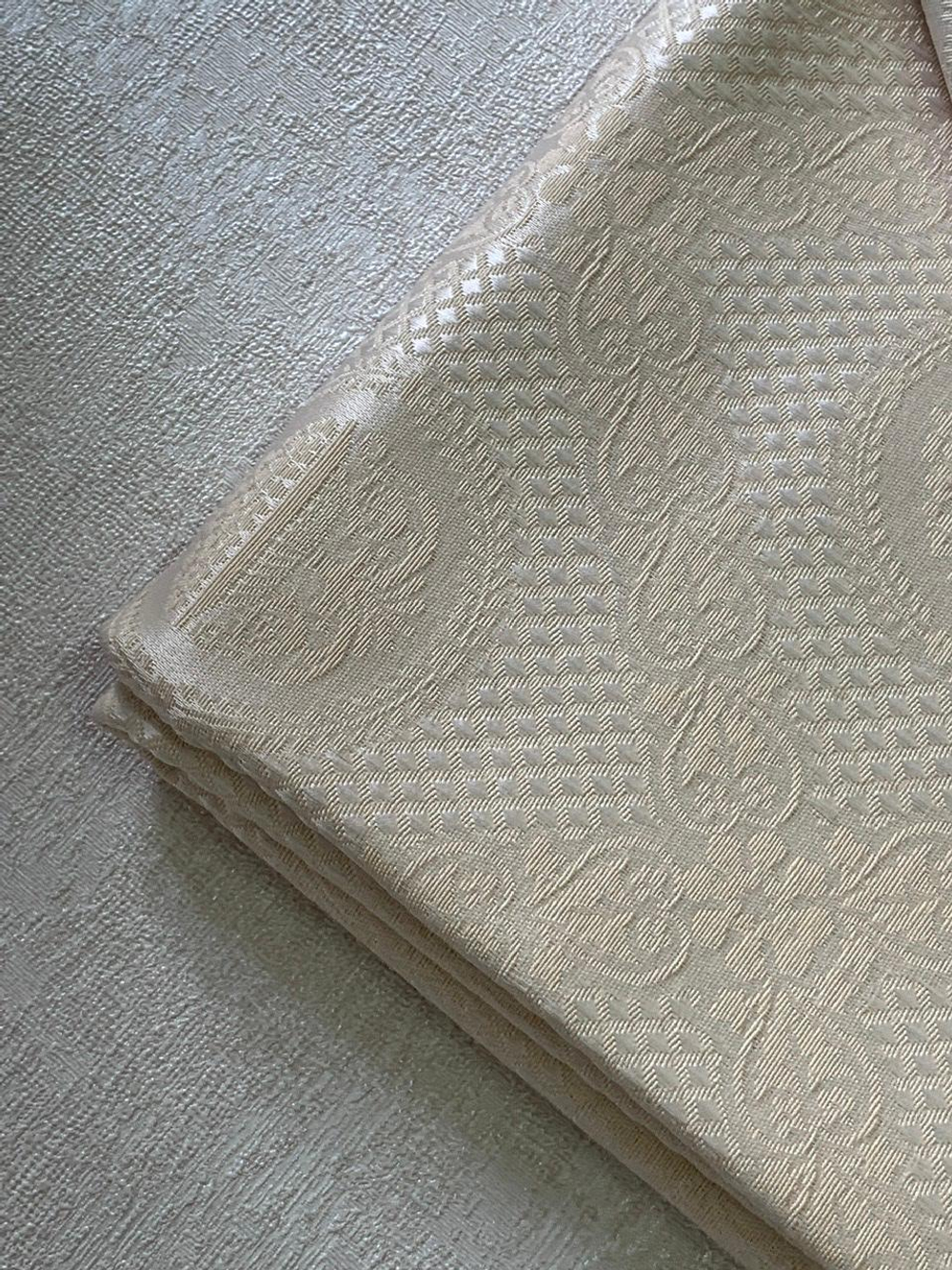 Скатерть 130х160 и 6 салфеток Gamba 8888 Panna светло-бежевая