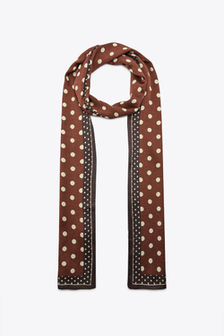 ZARA ПЛАТОК С АТЛАСНЫМ ПРИНТОМ В ГОРОШЕК, РАЗНОЦВЕТНЫЙ