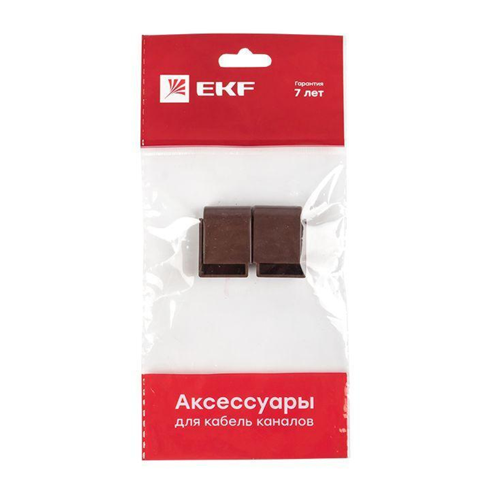 Заглушка 20х10 под темн. дерево Plast PROxima (уп.4шт) EKF ecd-20-10x4