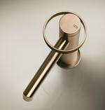 Смеситель для раковины Gessi Anello, низкий, однорычажный, без донного клапана цвет Warm Bronze Brushed PVD