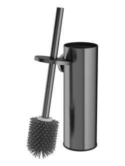 Ершик для унитаза STWORKI Стокгольм S36390GB настенный, вороненая сталь, с подставкой и держателем