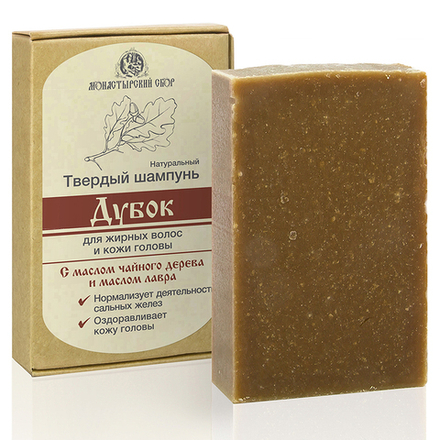 Шампунь Kleona твердый Дубок для жирных волос 80 г