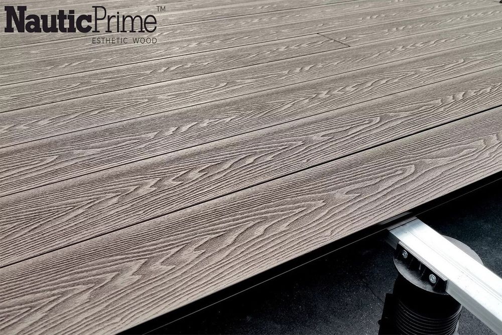 Террасная доска NauticPrime (Light) Esthetic Wood, 145x22, длина 400 см, Венге (Шоколад)