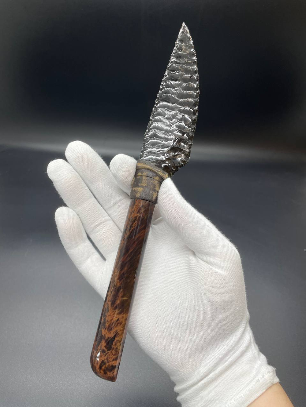 Нож обсидиановый 23 см коричневый