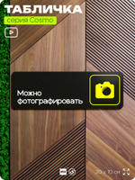 Табличка Можно фотографировать, для фитнес-клуба, отеля, спа-салона, 30 х 10 см, на стену и дверь, черная с двусторонним скотчем, Айдентика Технолоджи