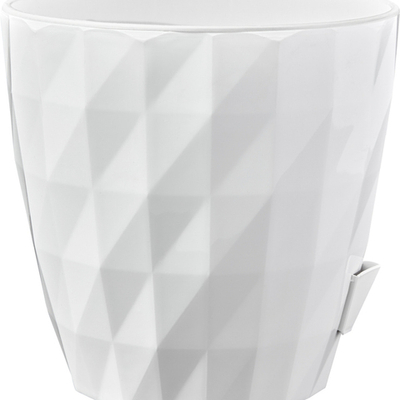 Кашпо для цветов пластиковое 3л d-16,5 см Соло «RUBY» Белый