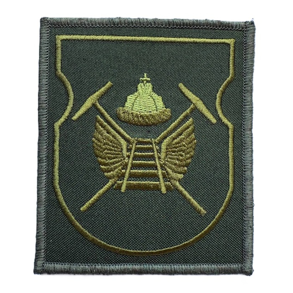 Шеврон вышитый батальона ЖДВ полевой (два молота, шапка мономаха) на липучке