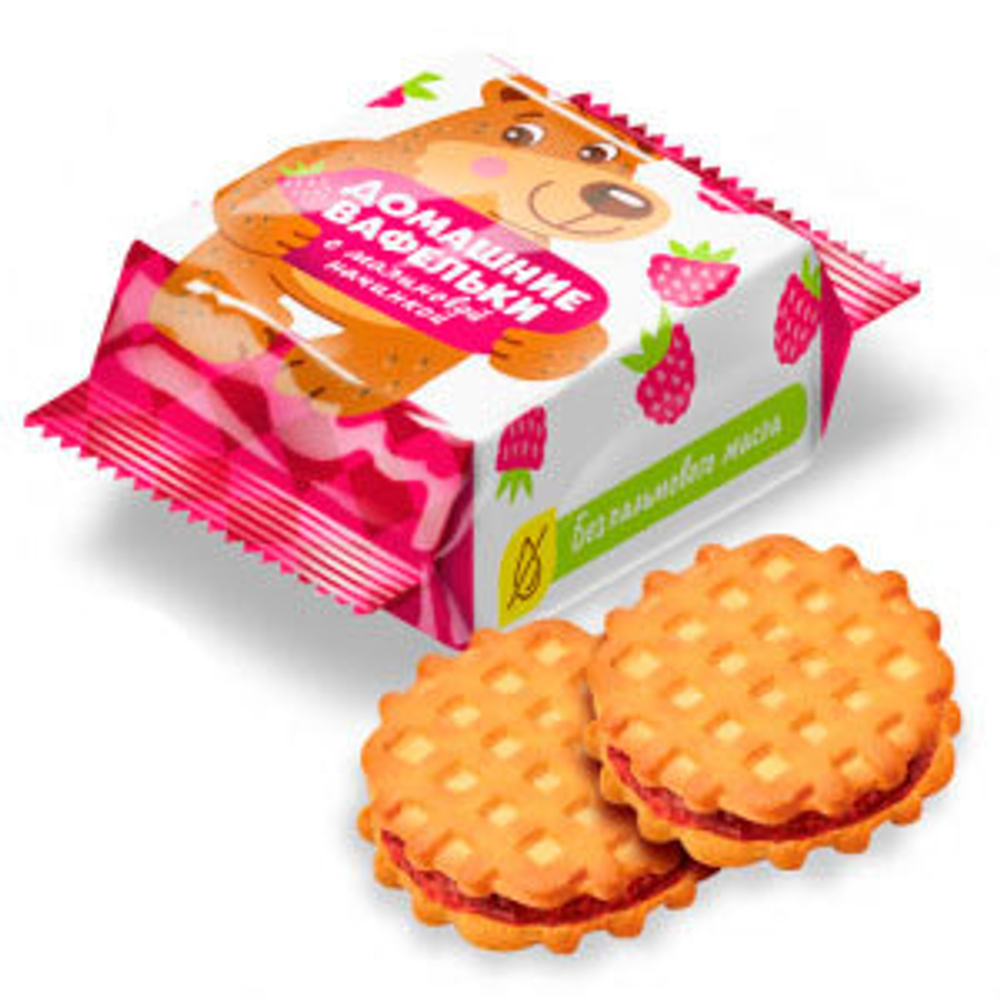 Х\Б Сдоба Домаш.вафельки с малин. 0,68кг (Т69)  2529