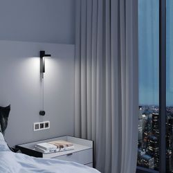 Выключатель проходной одноклавишный с подсветкой без рамки Werkel графит акрил W1112144