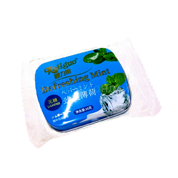 Драже Keliguo Peppermint Refreshing Mint без сахара со вкусом мяты 16 г