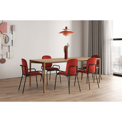 Стул Ror, Double Frame, велюр, черный/темно-красный