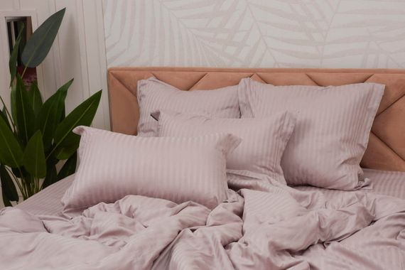 Моне (пеп роза) страйп сатин 1.6