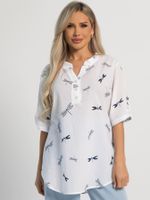 Блуза Онисия (белая/стрекозы) Б15947-4М LT Collection