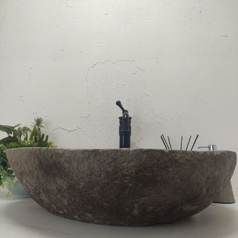 Раковина из речного камня RS-61728 (63*56*15)