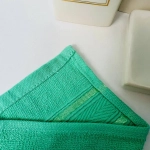 Полотенце махровое 50*80см «Comfort» цвет бирюзовый 01-026, плотность 300гр/м2 TJ, с петелькой-подвесом