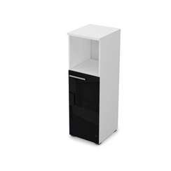 9ПЛД.017.8 Пенал средний со стеклом и нишей (400*450*1245), левый