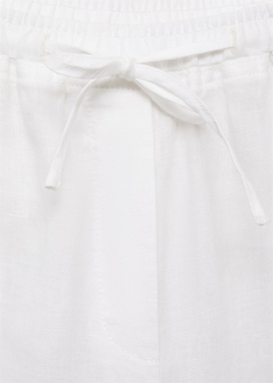 Прямые брюки с хлопком и льном