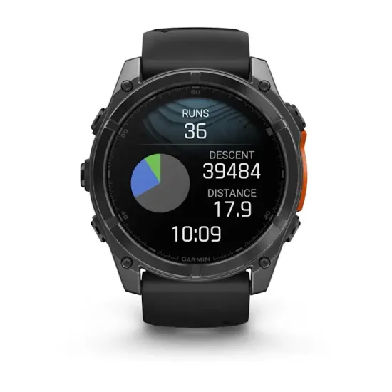 Мультиспортивные GPS часы Garmin Fenix 8X (51 mm) AMOLED Slate Gray with Black Silicone Band 010-02905-00