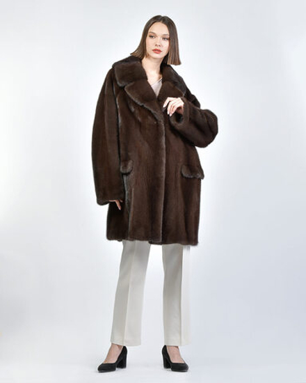 Шуба из меха норки