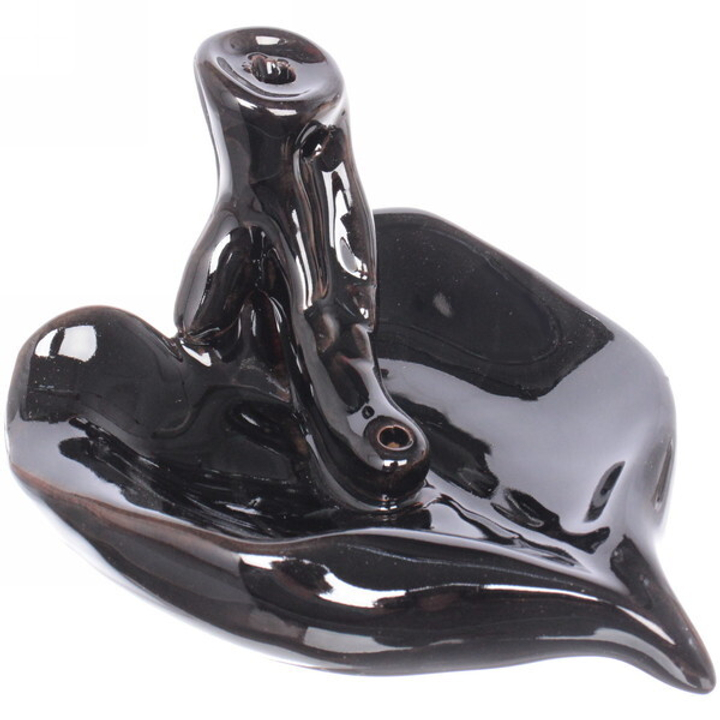 Подставка под стелющиеся благовония Листок, керамика 11x9,5x6 см