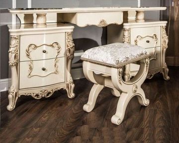 Стол туалетный ДЖОКОНДА с пуфом крем глянец