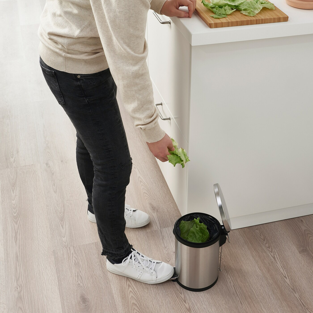 IKEA SNÖRPA  (ИКЕА СНÖРПА)  -  Корзина для мусора, нержавеющая сталь, 5 л