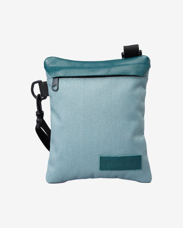 Сумка Карман Нейлон ∕ Бирюзовая кожа Серо-Голубой - фото 1