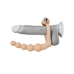 Насадка-фаллоимитатор с кольцом и вибрацией Ultra Soft Bead (16,51 см)