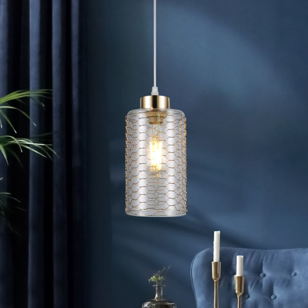 Светильник подвесной (подвес) Rivoli Malice 9124-201 1 х Е27 40 Вт модерн потолочный | Лайт