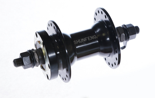 Втулка передняя SF алюминий диск 6 болтов гайки, 36H ось 3/8''х100x140мм, черная