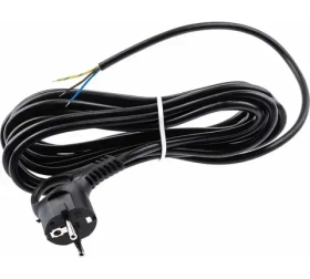 Шнур сетевой с вилкой ЭРА UX-3x0,75-3m-B с заземлением 3м ПВС 3x0,75мм2 черный Б0048693