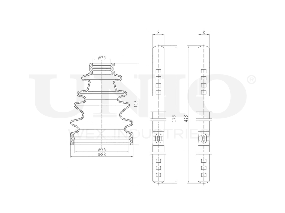 Пыльник ШРУСа (к-т) UNIO DUC-30103K