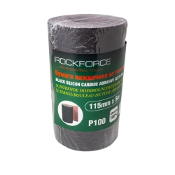Бумага наждачная на тканевой основе 115ммх5м в рулоне (P100) RockForce##Rock FORCE RF-FB2100C