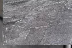 "Венето" обеденная группа на 6 персон со стульями "Милан", каркас темно-серый, роуп темно-серый