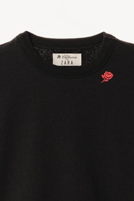 ZARA X WILLY CHAVARRIA БОДИ С ВЫШИВКОЙ, ЧЕРНЫЙ