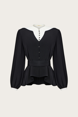 ЖАКЕТ ИЗ ШЕЛКА С ДЕКОРАТИВНОЙ МАНИШКОЙ