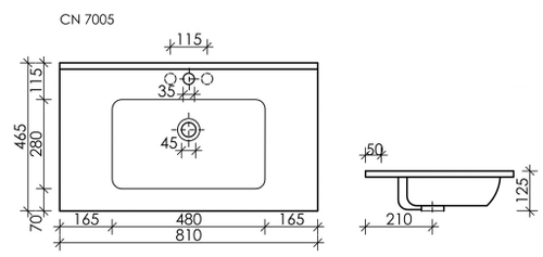 Раковина Ceramica Nova Element 81 см CN7005