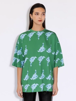 Футболка зеленая унисекс с принтом OLA OLA